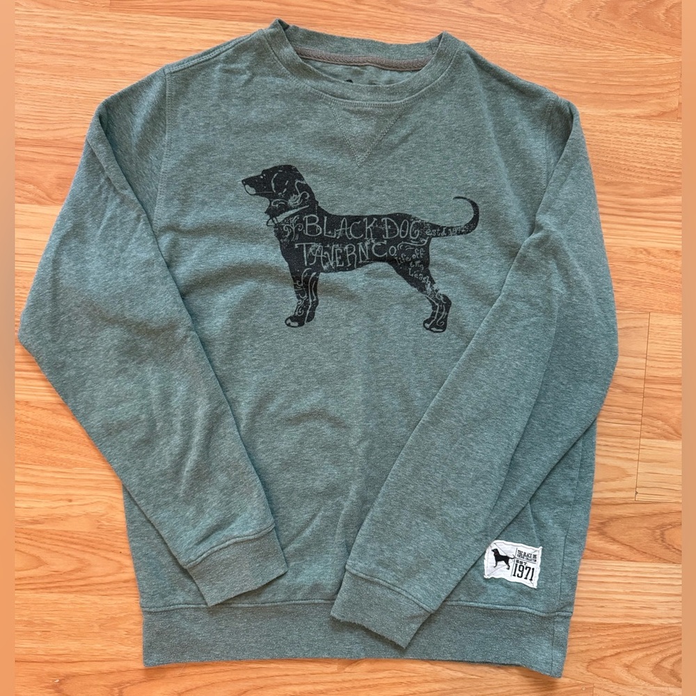 The Black Dog Green Crew Neck Sweater